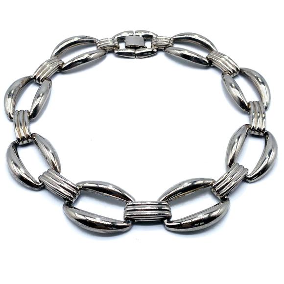 GIVENCHY Vintage 1980s Silver Plated Collar Necklace - Picture 3 of 6